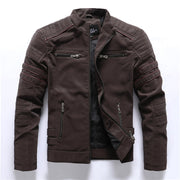 Men's leather washed leather jacket